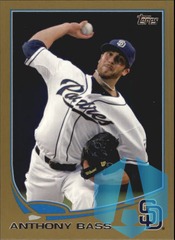 2013 Topps Series 1 Anthony Bass #145 Gold Parallel 1773/2013 Padres